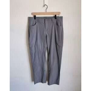Kuhl Women's Freeflex‎ Roll-up Cargo Pants 12 Reg Gray  Drawstring Relaxed Fit
